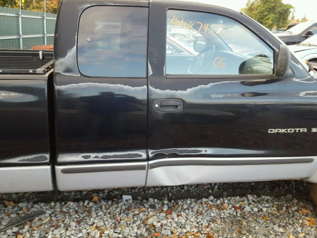 1B7GG23Y9VS187869 - 1997 DODGE DAKOTA BLACK photo 9