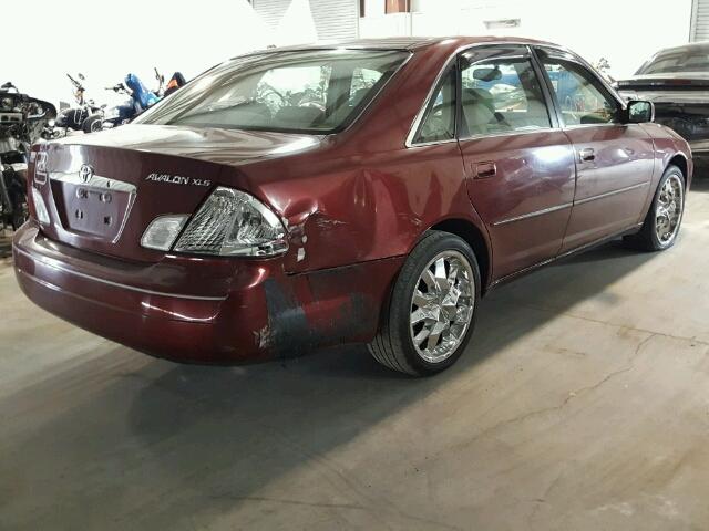 4T1BF28B01U174455 - 2001 TOYOTA AVALON XL RED photo 4