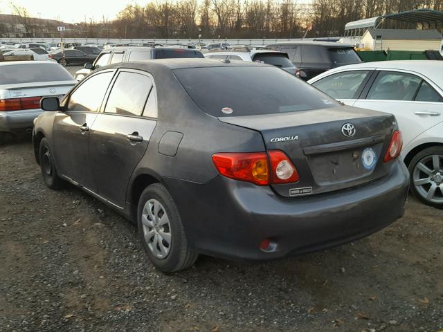 2T1BU40E19C122952 - 2009 TOYOTA COROLLA BA CHARCOAL photo 3