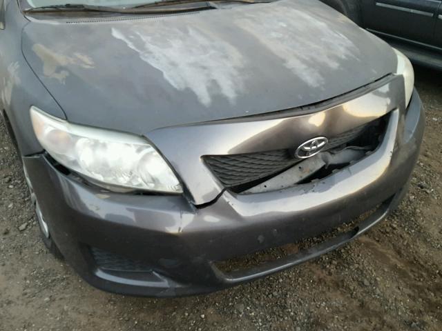 2T1BU40E19C122952 - 2009 TOYOTA COROLLA BA CHARCOAL photo 9