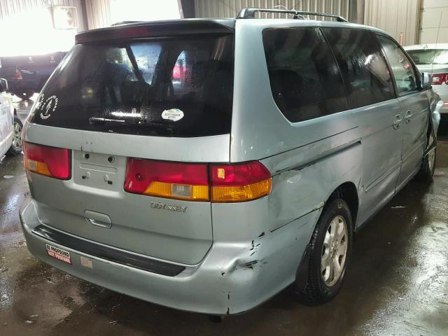 5FNRL18924B127654 - 2004 HONDA ODYSSEY EX TURQUOISE photo 4