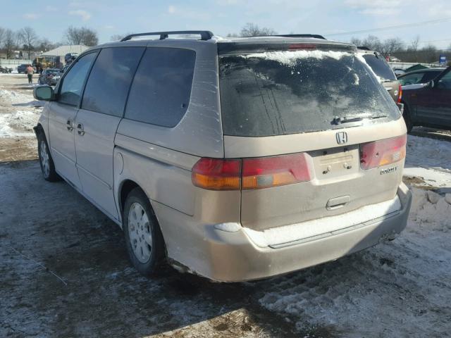 2HKRL18652H530905 - 2002 HONDA ODYSSEY EX GOLD photo 3