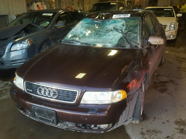 WAUEA88DXTA304697 - 1996 AUDI A4 QUATTRO BURGUNDY photo 2