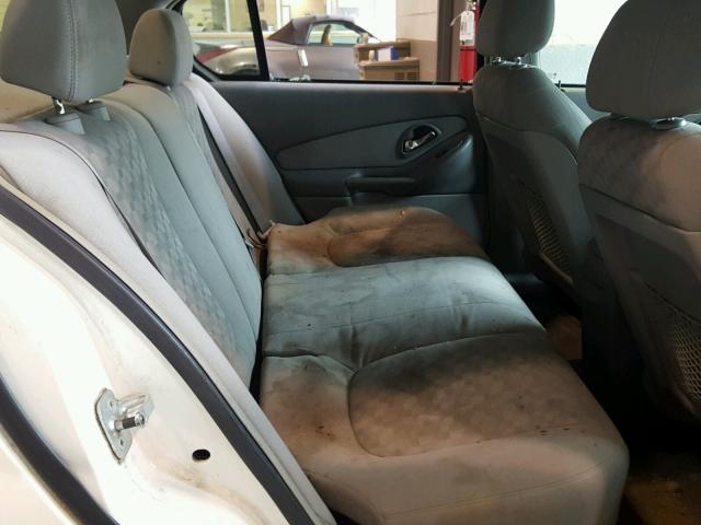 1G1ZT52895F313270 - 2005 CHEVROLET MALIBU LS WHITE photo 6