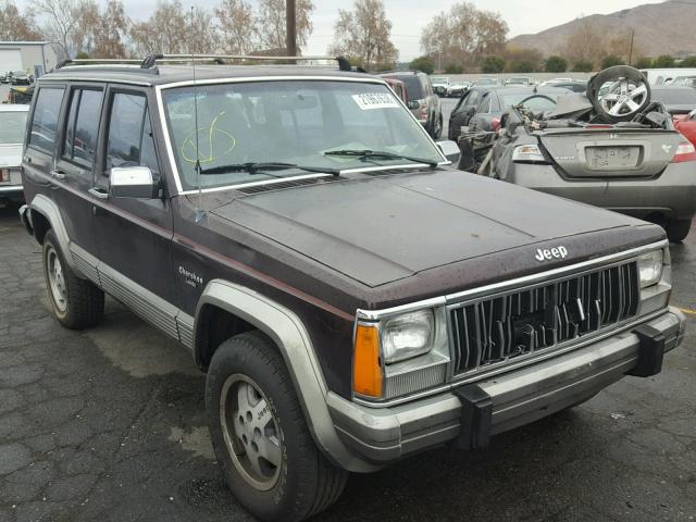 1J4FJ58S7NL111428 - 1992 JEEP CHEROKEE L MAROON photo 1