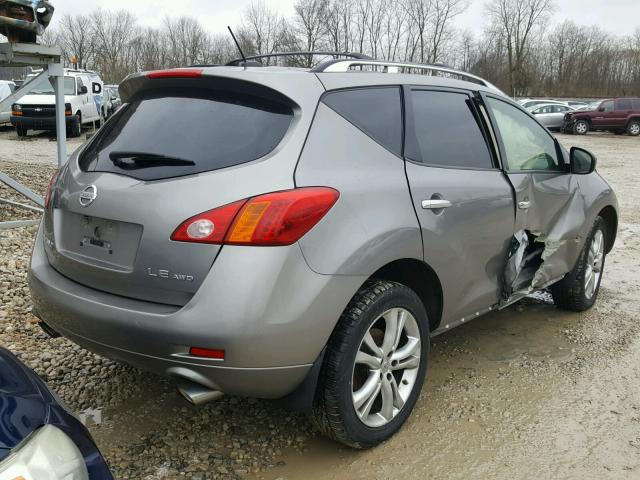 JN8AZ18W39W120124 - 2009 NISSAN MURANO S CHARCOAL photo 4