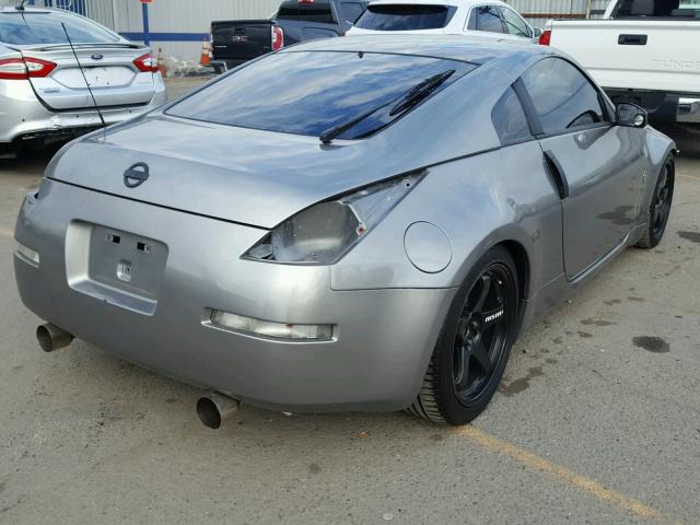 JN1AZ34D74T165012 - 2004 NISSAN 350Z COUPE GRAY photo 4