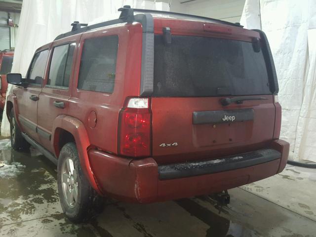 1J8HG48K96C273109 - 2006 JEEP COMMANDER RED photo 3