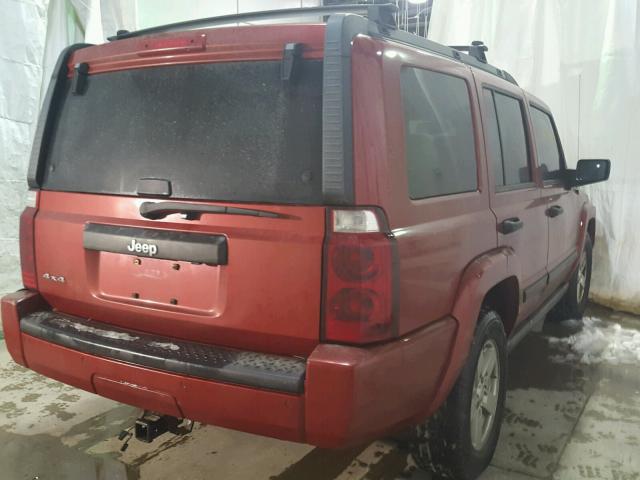 1J8HG48K96C273109 - 2006 JEEP COMMANDER წითელი ფოტო 4