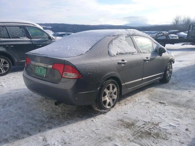 2HGFA16519H309809 - 2009 HONDA CIVIC LX GRAY photo 4