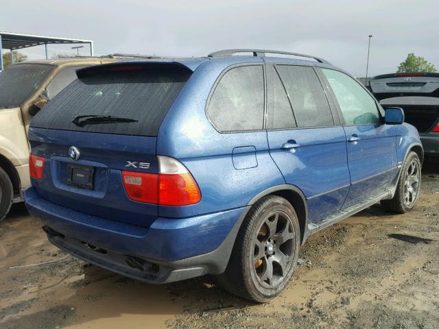 WBAFB33531LH20874 - 2001 BMW X5 4.4I BLUE photo 4