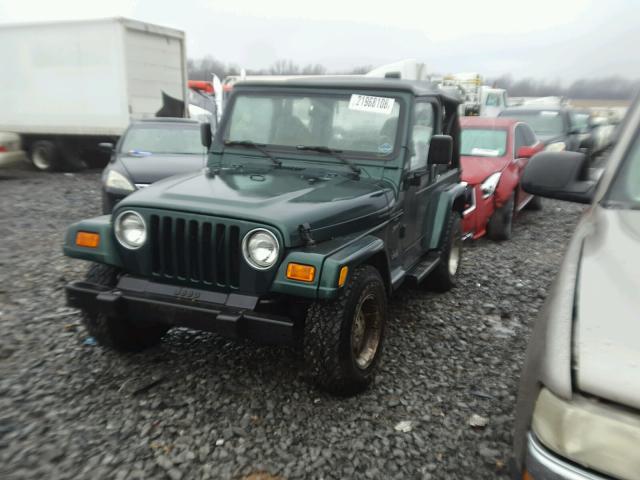 1J4FA49S2YP732176 - 2000 JEEP WRANGLER / GREEN photo 2