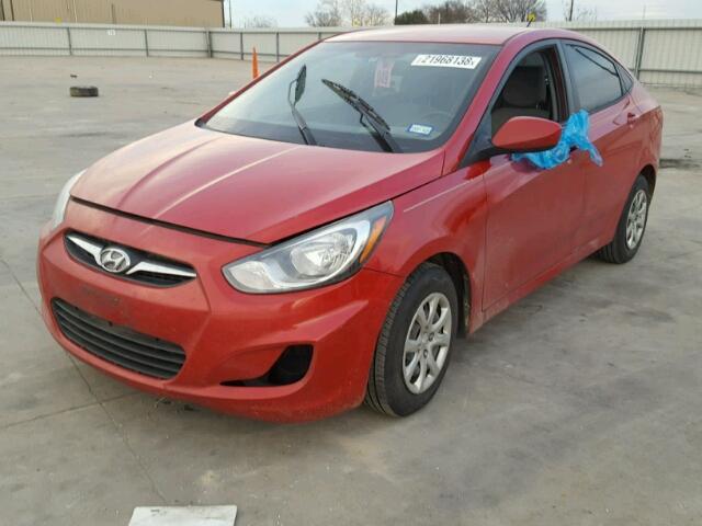 KMHCT4AEXEU649547 - 2014 HYUNDAI ACCENT GLS RED photo 2