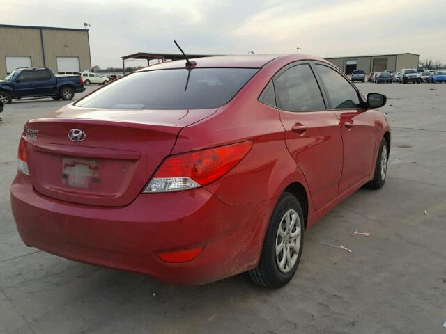 KMHCT4AEXEU649547 - 2014 HYUNDAI ACCENT GLS RED photo 4