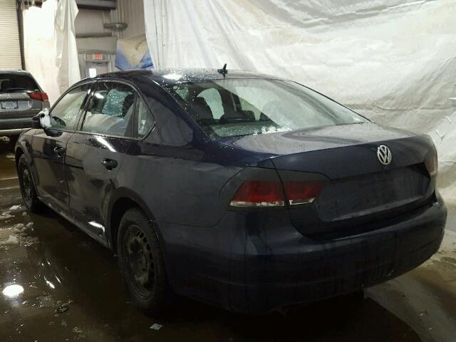 1VWAP7A3XDC005239 - 2013 VOLKSWAGEN PASSAT S Կապույտ լուսանկար 3