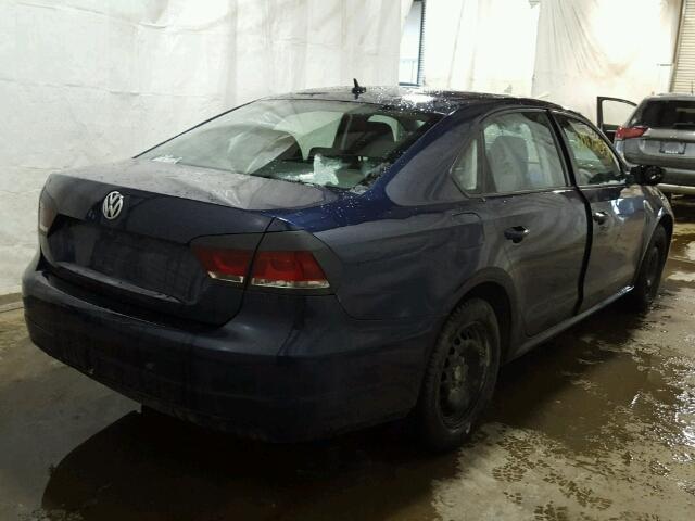 1VWAP7A3XDC005239 - 2013 VOLKSWAGEN PASSAT S BLUE photo 4