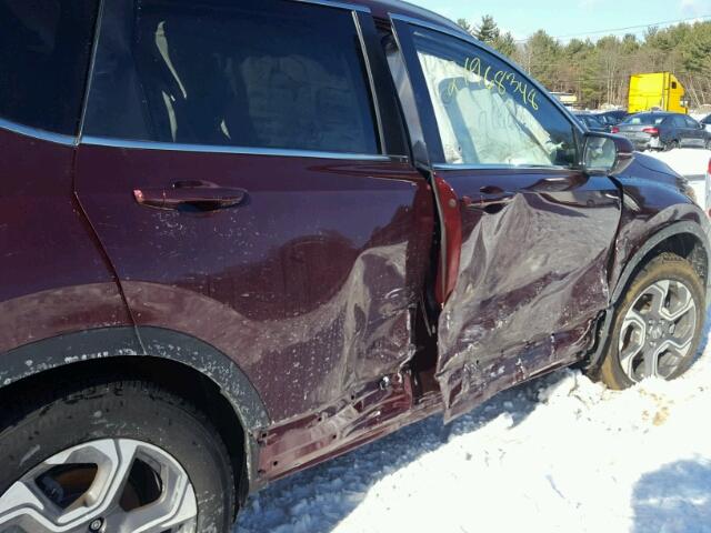 5J6RW2H50HL043890 - 2017 HONDA CR-V EX BURGUNDY photo 9