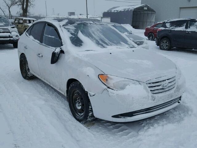 KMHDU4BD9AU025689 - 2010 HYUNDAI ELANTRA BL WHITE photo 1