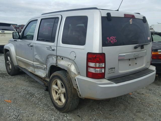 1J8GP58K98W229971 - 2008 JEEP LIBERTY LI SILVER photo 3