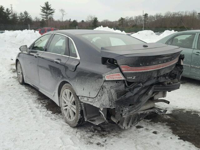 3LN6L2JK5ER833048 - 2014 LINCOLN MKZ BLACK photo 3