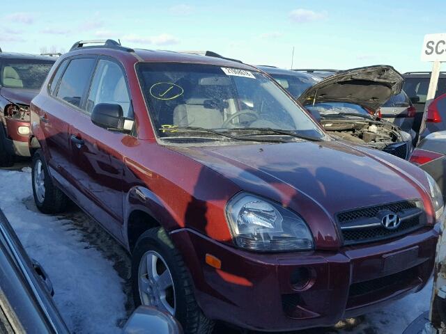 KM8JM12B08U900197 - 2008 HYUNDAI TUCSON GLS RED photo 1