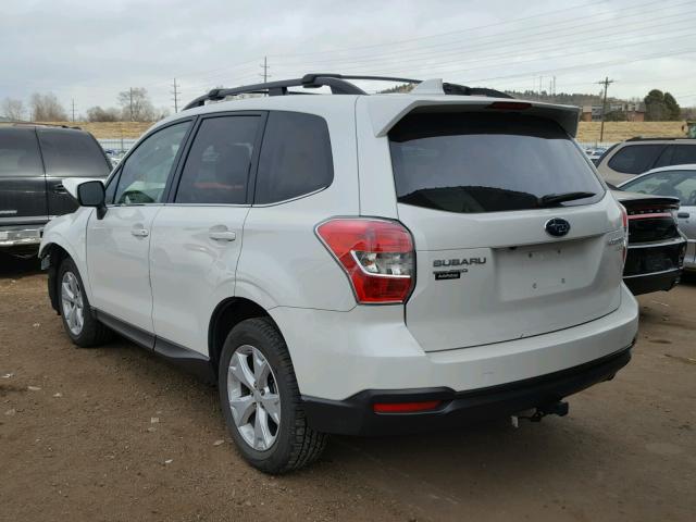 JF2SJARC8GH551315 - 2016 SUBARU FORESTER 2 WHITE photo 3