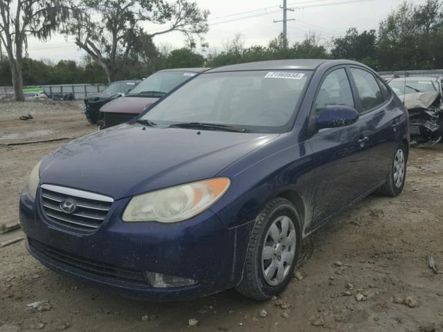 KMHDU46D27U026329 - 2007 HYUNDAI ELANTRA GL BLUE photo 2