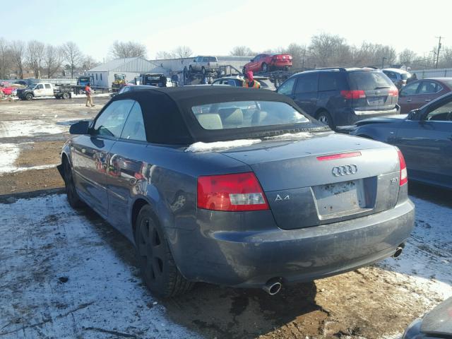 WAUAC48H46K001577 - 2006 AUDI A4 1.8 CAB GRAY photo 3