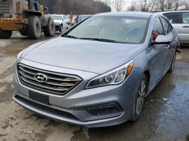 5NPE34AF1GH273520 - 2016 HYUNDAI SONATA SPO GRAY photo 2