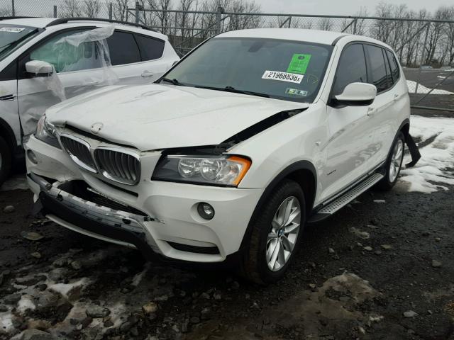 5UXWX9C53E0D42326 - 2014 BMW X3 XDRIVE2 WHITE photo 2