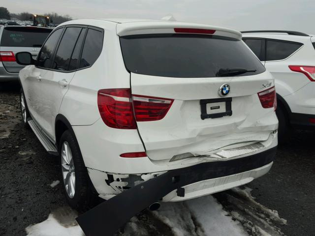 5UXWX9C53E0D42326 - 2014 BMW X3 XDRIVE2 WHITE photo 3