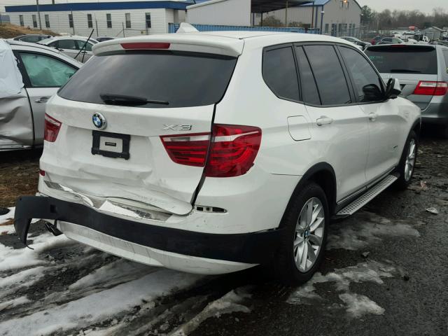 5UXWX9C53E0D42326 - 2014 BMW X3 XDRIVE2 WHITE photo 4