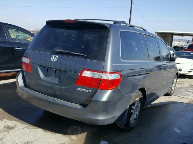 5FNRL38405B035153 - 2005 HONDA ODYSSEY EX GRAY photo 4