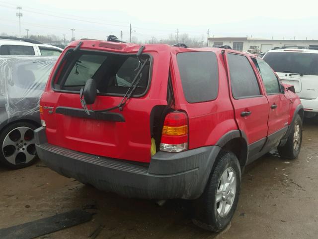 1FMYU03142KA83088 - 2002 FORD ESCAPE XLT RED photo 4