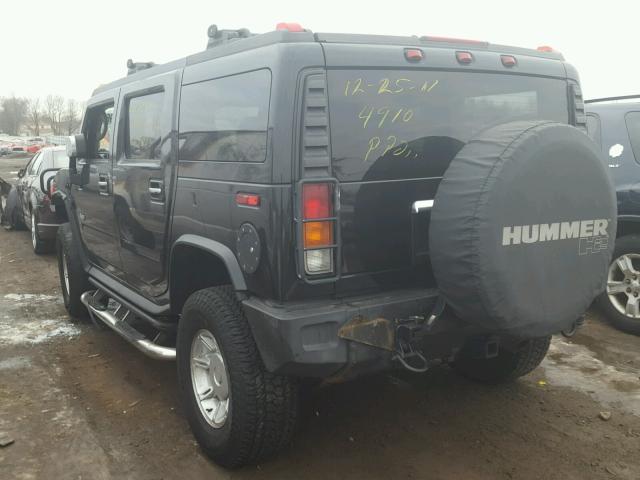 5GRGN23U03H104910 - 2003 HUMMER H2 BLACK photo 3