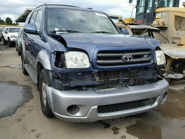 5TDZT34A91S048243 - 2001 TOYOTA SEQUOIA SR BLUE photo 1