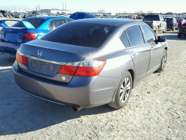 1HGCR2F35DA143785 - 2013 HONDA ACCORD LX GRAY photo 4