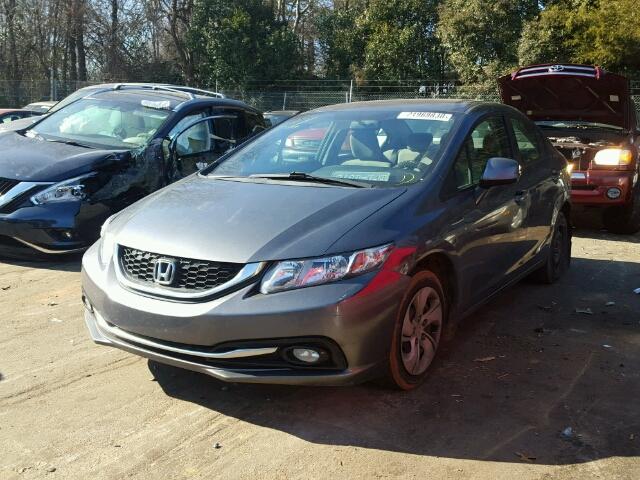 19XFB2F53DE240286 - 2013 HONDA CIVIC LX GRAY photo 2