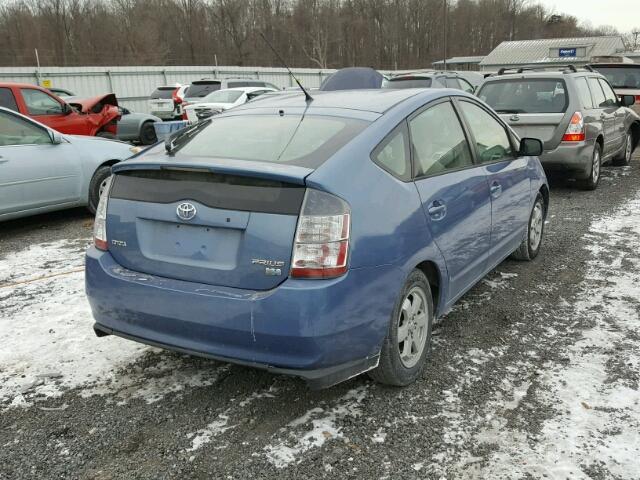 JTDKB20UX40010834 - 2004 TOYOTA PRIUS BLUE photo 4