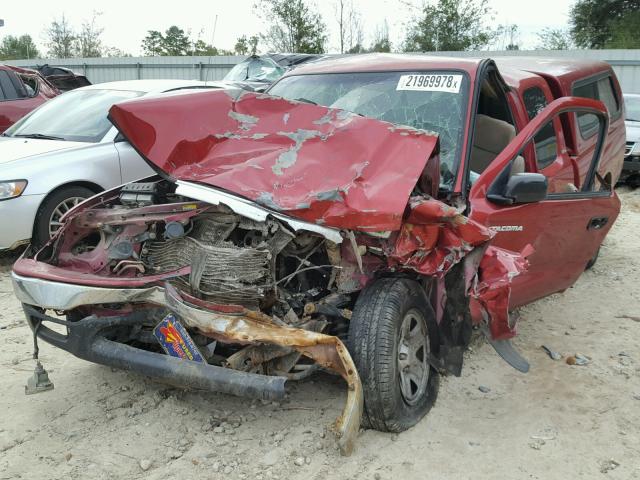 5TEVL52N54Z465950 - 2004 TOYOTA TACOMA XTR MAROON photo 2