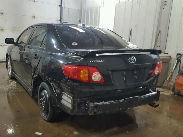 1NXBU40E69Z144623 - 2009 TOYOTA COROLLA BA BLACK photo 3