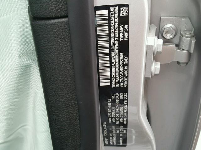 ZACCJBAB7HPF27576 - 2017 JEEP RENEGADE S 白色 照片 10