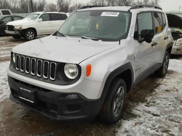 ZACCJBAB7HPF27576 - 2017 JEEP RENEGADE S WHITE photo 2