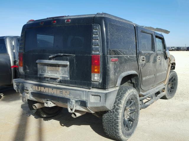 5GRGN23U93H144595 - 2003 HUMMER HUMMER H2 BLACK photo 4