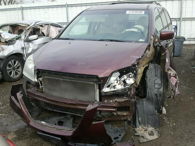 5FNRL38817B109671 - 2007 HONDA ODYSSEY TO BURGUNDY photo 9