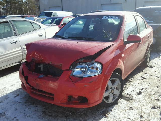 KL1TG56617B055726 - 2007 CHEVROLET AVEO LT RED photo 2