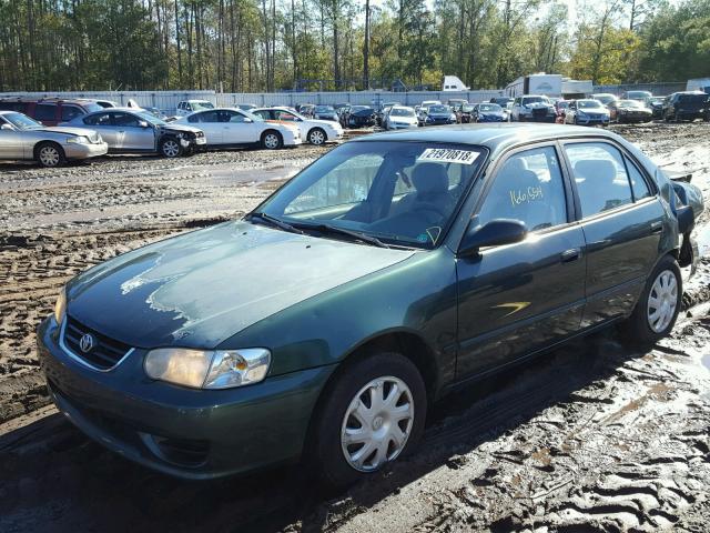 1NXBR12E61Z481584 - 2001 TOYOTA COROLLA CE GREEN photo 2