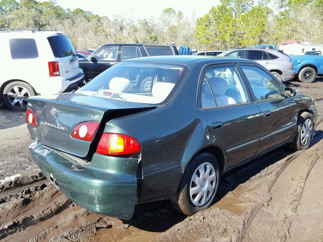 1NXBR12E61Z481584 - 2001 TOYOTA COROLLA CE GREEN photo 4