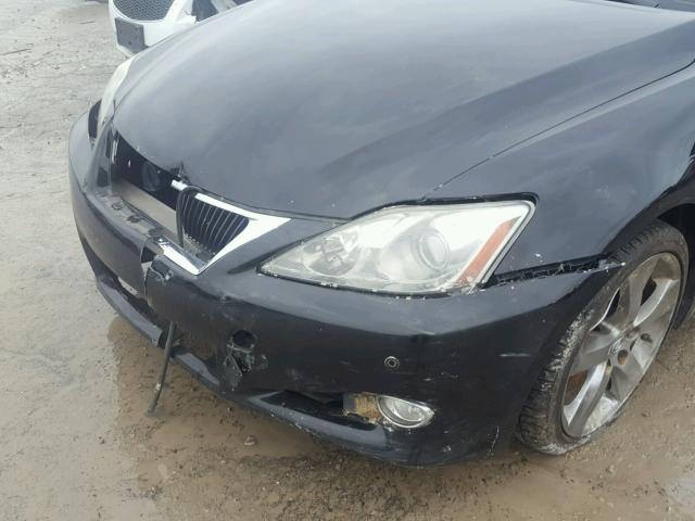 JTHFF2C22A2512896 - 2010 LEXUS IS 250 BLACK photo 9