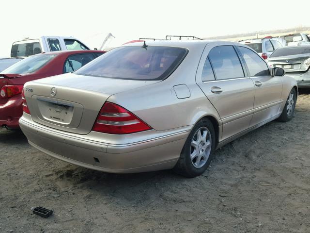 WDBNG75J92A238355 - 2002 MERCEDES-BENZ S 500 GOLD photo 4